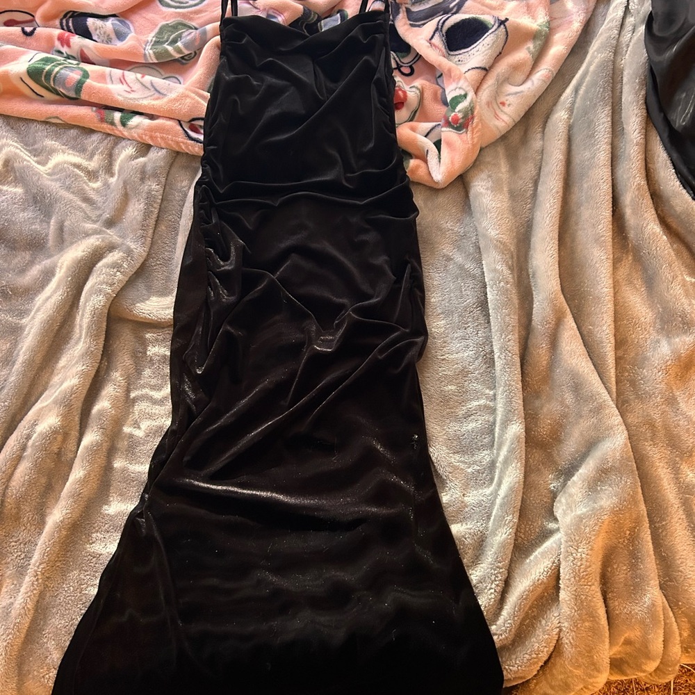 Elegant Black Velvet Dress